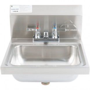 Advance Tabco 7-PS-20 Stainless Steel Hand Sink with Faucet and Backsplash Advance Tabco 7-PS-20 Stainless Steel Hand Sink with Faucet and Backsplash