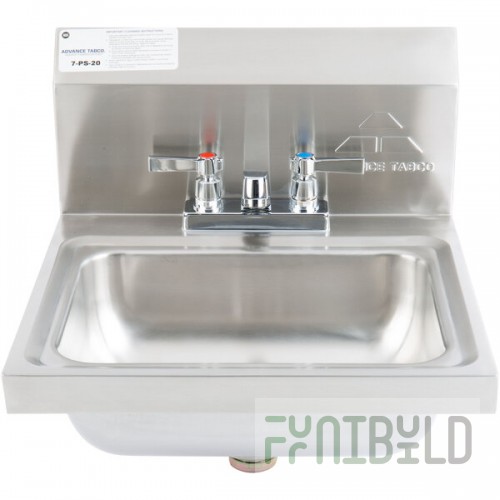 Advance Tabco 7-PS-20 Stainless Steel Hand Sink with Faucet and Backsplash