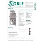 Noble Warewashing I-E Single Rack Low Temperature Door-Type Dish Machine - 115V