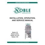 Noble Warewashing I-E Single Rack Low Temperature Door-Type Dish Machine - 115V