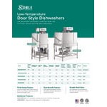 Noble Warewashing I-E Single Rack Low Temperature Door-Type Dish Machine - 115V