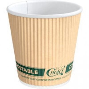 EcoChoice 4 oz. Leaf Print Compostable Paper Hot Cup - 1,000/Case EcoChoice 4 oz. Leaf Print Compostable Paper Hot Cup - 1,000/Case