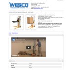 Wesco Industrial Products 880 lb. Hydraulic Value Lift with 25 1/2
