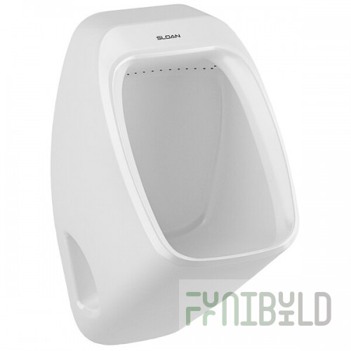 Sloan 1107419 Vitreous China Designer Washdown Urinal with Rear Spud Inlet - 0.125 to 1.0 GPF