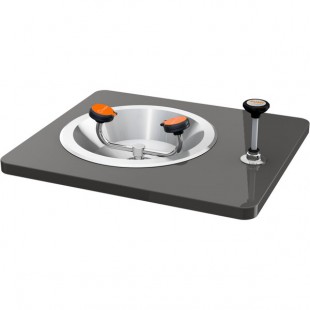 Guardian Equipment G1765 Recess Deck Mounted Eye and Face Wash Station with Stainless Steel Bowl and Push-Down Valve