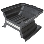 Rubbermaid® 0.5 Cubic Yard Black Tilt Truck / Trash Cart with Hinged Dome Lid (850 lb.)