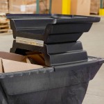 Rubbermaid® 0.5 Cubic Yard Black Tilt Truck / Trash Cart with Hinged Dome Lid (850 lb.)