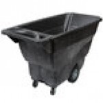 Rubbermaid® 0.5 Cubic Yard Black Tilt Truck / Trash Cart with Hinged Dome Lid (850 lb.)