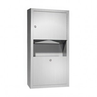 American Specialties, Inc. Traditional 10-0462-AD-9 Stainless Steel Surface-Mounted Paper Towel Dispenser with 2 Gallon Waste Receptacle American Specialties, Inc. Traditional 10-0462-AD-9 Stainless Steel Surface-Mounted Paper Towel Dispenser with 2 Gallon Waste Receptacle