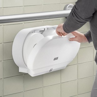 Lavex White Double Roll Jumbo Toilet Tissue Dispenser Lavex White Double Roll Jumbo Toilet Tissue Dispenser