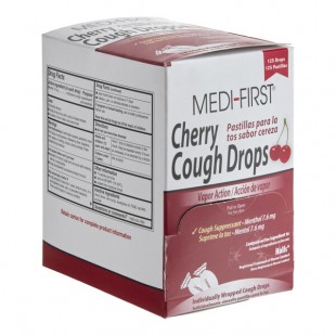 Medi-First 81525 Cherry Cough Drops - 125/Box