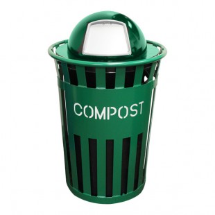 Witt Industries Oakley Eco M3601CP-DT-GN 36 Gallon Green Outdoor Compost Bin with Dome Top Lid Witt Industries Oakley Eco M3601CP-DT-GN 36 Gallon Green Outdoor Compost Bin with Dome Top Lid