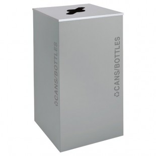 Ex-Cell Kaiser RC-KD36-C BT-HMG Black Tie Kaleidoscope Hammered Gray Square 36 Gallon Cans / Bottles Receptacle