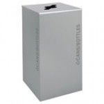 Ex-Cell Kaiser RC-KD36-C BT-HMG Black Tie Kaleidoscope Hammered Gray Square 36 Gallon Cans / Bottles Receptacle