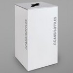 Ex-Cell Kaiser RC-KD36-C BT-HMG Black Tie Kaleidoscope Hammered Gray Square 36 Gallon Cans / Bottles Receptacle