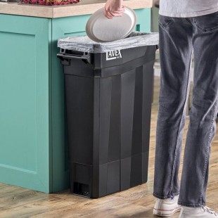 Lavex Pro 23 Gallon Black Slim Rectangular Trash Can Lavex Pro 23 Gallon Black Slim Rectangular Trash Can
