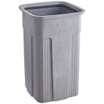 Toter SSC50-00GST Slimline Graystone 50 Gallon Square Trash Can Toter SSC50-00GST Slimline Graystone 50 Gallon Square Trash Can