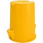 Carlisle 84104404 Bronco 44 Gallon Yellow Round Trash Can Carlisle 84104404 Bronco 44 Gallon Yellow Round Trash Can