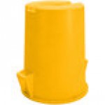 Carlisle 84104404 Bronco 44 Gallon Yellow Round Trash Can Carlisle 84104404 Bronco 44 Gallon Yellow Round Trash Can
