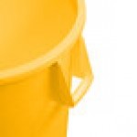 Carlisle 84104404 Bronco 44 Gallon Yellow Round Trash Can Carlisle 84104404 Bronco 44 Gallon Yellow Round Trash Can