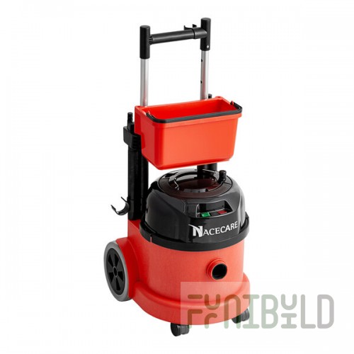 NaceCare Solutions ProVac PPR 390 900768 4 Gallon Corded Canister Vacuum with Storage Caddy and AST2 Combination Floor Toolkit - 120V