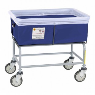 R&B Wire Products, Inc. 3 Bushel Navy Elevated Antimicrobial Vinyl Basket Truck with Bumper 463SOB/ANTI/NVY R&B Wire Products, Inc. 3 Bushel Navy Elevated Antimicrobial Vinyl Basket Truck with Bumper 463SOB/ANTI/NVY