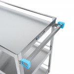 Lakeside 526 Stainless Steel Three Shelf Guard Rail Utility Cart - 31 Lakeside 526 Stainless Steel Three Shelf Guard Rail Utility Cart - 31