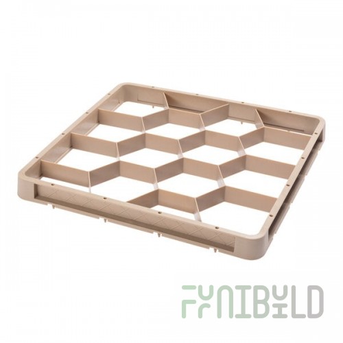 Vollrath CRJ Traex® 12 Compartment Full-Size Beige Closed Wall Extender