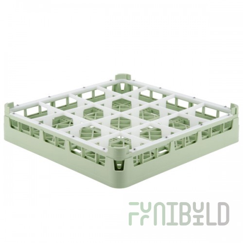 Vollrath 52766 Signature Full-Size Light Green 16-Compartment 3 1/4