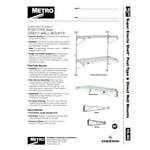 Metro 1WD18S Super Erecta Stainless Steel Single Direct Wall Mount Bracket for 18