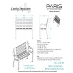 Paris Site Furnishings Lasting Impressions 4' Black Steel Park Bench 48 Paris Site Furnishings Lasting Impressions 4' Black Steel Park Bench 48