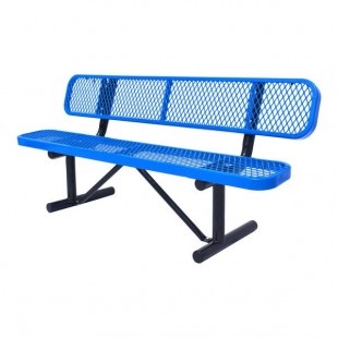 Lifeyard 6' Blue Expanded Metal Bench