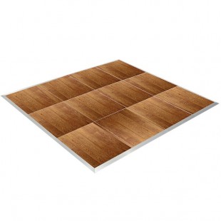 Palmer Snyder 12' x 12' American Plank Vinyl Seamless Portable Dance Floor with Silver Trim - 4' x 4' Panels Palmer Snyder 12' x 12' American Plank Vinyl Seamless Portable Dance Floor with Silver Trim - 4' x 4' Panels