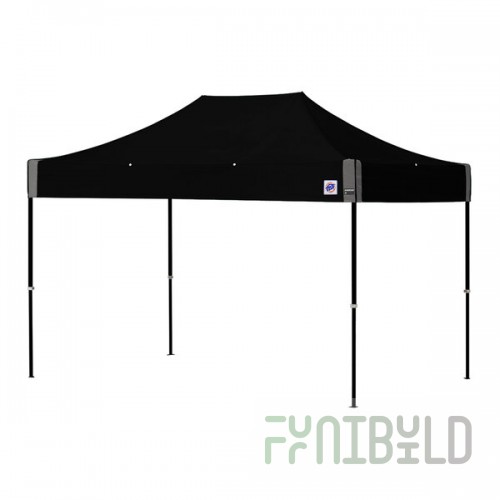 E-Z Up SS3STL0812KFBKTBK Speed Shelter 8' x 12' Black Canopy with Black Frame