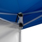 Backyard Pro Courtyard Series 10' x 10' Blue Straight Leg Aluminum Instant Pop Up Canopy Tent and Wall Kit Backyard Pro Courtyard Series 10' x 10' Blue Straight Leg Aluminum Instant Pop Up Canopy Tent and Wall Kit