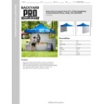 Backyard Pro Courtyard Series 10' x 10' Blue Straight Leg Aluminum Instant Pop Up Canopy Tent and Wall Kit Backyard Pro Courtyard Series 10' x 10' Blue Straight Leg Aluminum Instant Pop Up Canopy Tent and Wall Kit