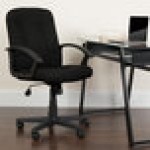 Flash Furniture GO-ST-6-BK-GG Mid-Back Black Fabric Office Chair with Nylon Arms Flash Furniture GO-ST-6-BK-GG Mid-Back Black Fabric Office Chair with Nylon Arms