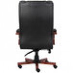 Boss B8991-C Black High Back Executive Chair with Cherry Wood Finish Boss B8991-C Black High Back Executive Chair with Cherry Wood Finish