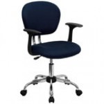 Flash Furniture H-2376-F-COF-ARMS-GG Mid-Back Coffee Mesh Office Chair with Nylon Arms and Chrome Base Flash Furniture H-2376-F-COF-ARMS-GG Mid-Back Coffee Mesh Office Chair with Nylon Arms and Chrome Base