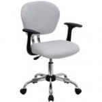Flash Furniture H-2376-F-COF-ARMS-GG Mid-Back Coffee Mesh Office Chair with Nylon Arms and Chrome Base Flash Furniture H-2376-F-COF-ARMS-GG Mid-Back Coffee Mesh Office Chair with Nylon Arms and Chrome Base