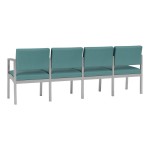 Lesro Lenox Steel Patriot Plus Sea Vinyl 4-Seat Sofa with Center Arms Lesro Lenox Steel Patriot Plus Sea Vinyl 4-Seat Sofa with Center Arms