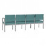 Lesro Lenox Steel Patriot Plus Sea Vinyl 4-Seat Sofa with Center Arms Lesro Lenox Steel Patriot Plus Sea Vinyl 4-Seat Sofa with Center Arms