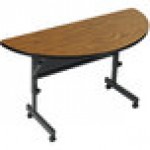 Correll Deluxe Half Round Flip Top Table, 24 Correll Deluxe Half Round Flip Top Table, 24
