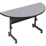 Correll Deluxe Half Round Flip Top Table, 24 Correll Deluxe Half Round Flip Top Table, 24
