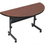 Correll Deluxe Half Round Flip Top Table, 24 Correll Deluxe Half Round Flip Top Table, 24