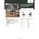Lancaster Table & Seating Boomerang Black Finish Chair with Navy Vinyl Seat and Driftwood Back