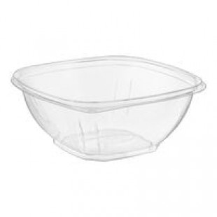 Sabert 15016B500 Bowl2 16 oz. Clear PET Square Deli / Catering Bowl - 500/Case Sabert 15016B500 Bowl2 16 oz. Clear PET Square Deli / Catering Bowl - 500/Case