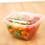 Sabert 15016B500 Bowl2 16 oz. Clear PET Square Deli / Catering Bowl - 500/Case