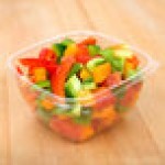 Sabert 15016B500 Bowl2 16 oz. Clear PET Square Deli / Catering Bowl - 500/Case