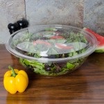 Sabert 51320 FreshPack Clear Flat Round Lid for 320 oz. Bowls - 25/Case